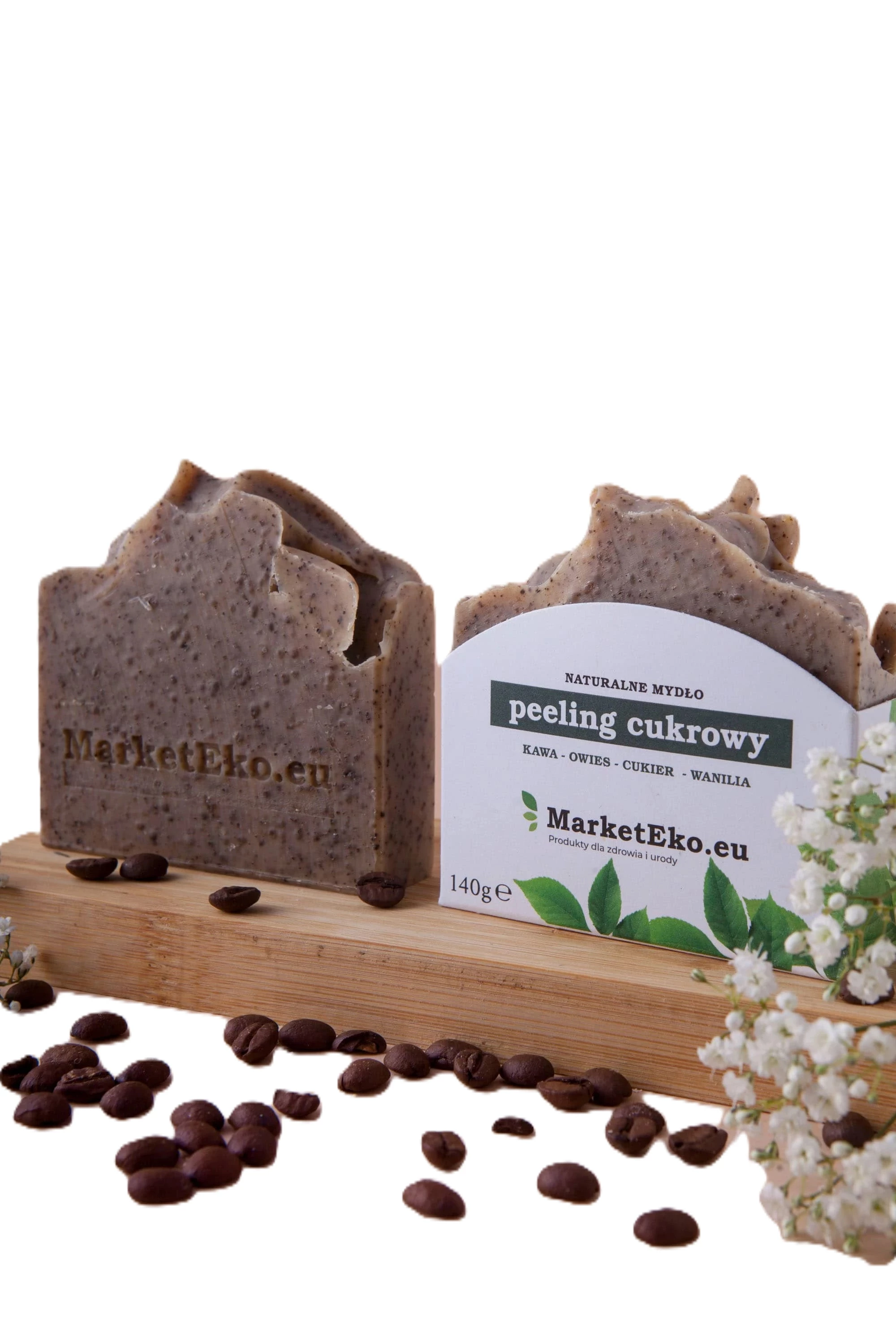 Naturalne Mydło - Peeling Cukrowy z kawą, wanilią i owsem